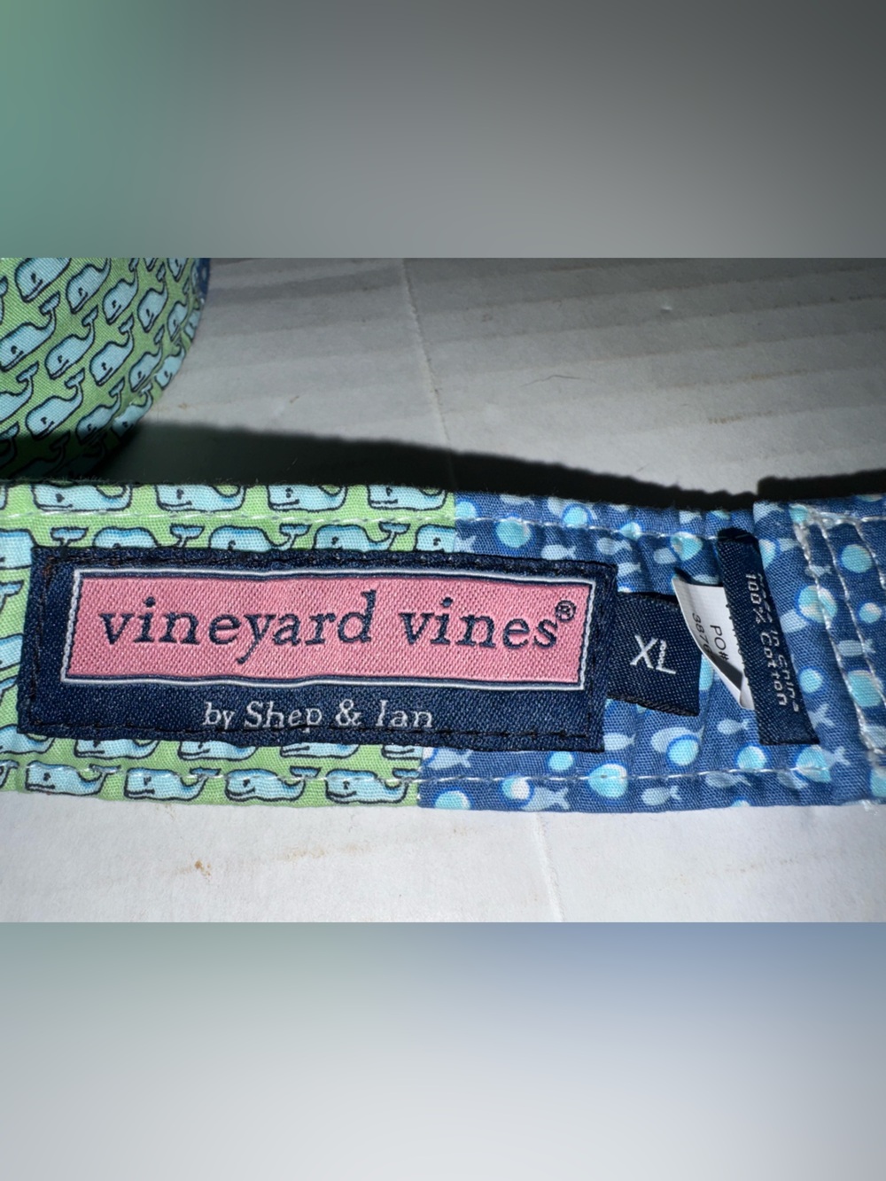 Vineyard Vines Patchwork Belt Multicolored Cotton D Rings XL Cape Cod Nautical - Picture 3 of 11